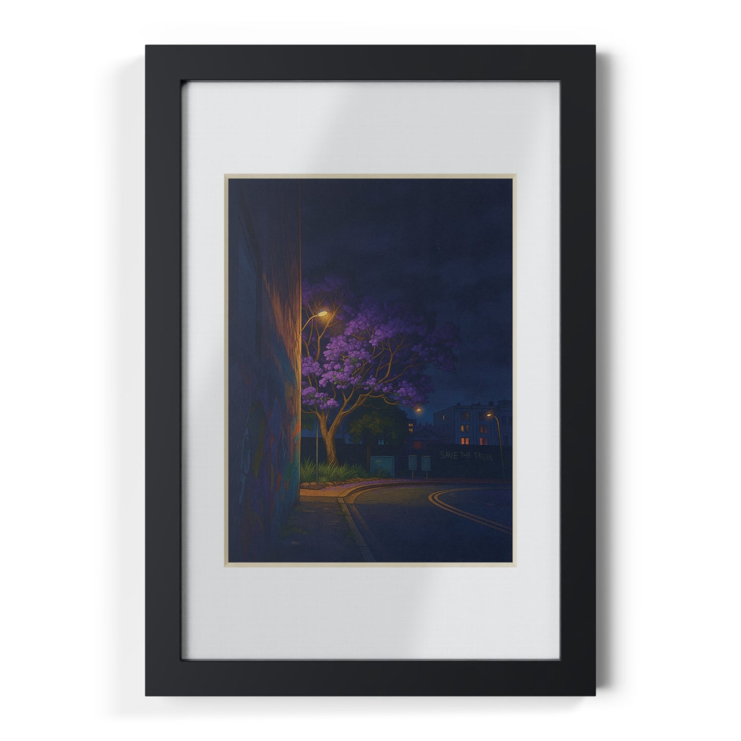 Midnight Jacaranda | Black Frame