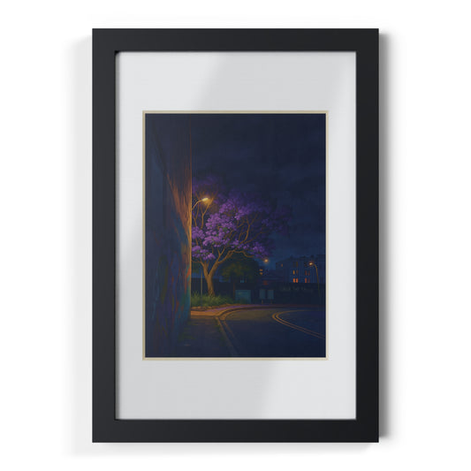 Midnight Jacaranda | Black Frame