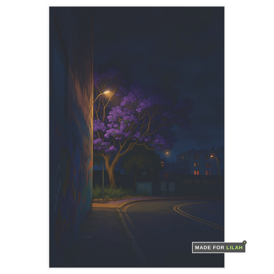 Midnight Jacaranda | Unframed Print